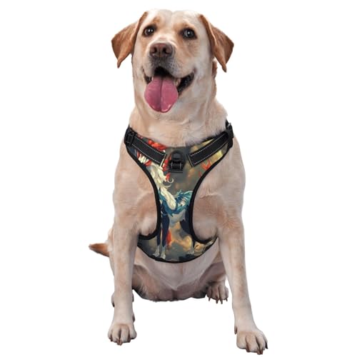 Qilin Secret Language Hundegeschirr für kleine, mittelgroße und große Hunde, reflektierende Riemen, verstellbare Passform mit Schnellverschluss-Schnallen Qilin Secret Language Hundegeschirr für kleine, mittelgroße und große Hunde, reflektierende Riemen, verstellbare Passform mit Schnellverschluss-Schnallen von UYHhgqw