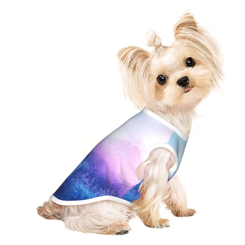 Rural Lavendel Haustier-T-Shirts für Hunde, weiche und atmungsaktive Hundekleidung, einfaches An- und Ausziehen, geeignet für kleine Haustiere von UYHhgqw