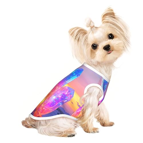 Sci Fi Kaktus Haustier-T-Shirts für Hunde, weiche und atmungsaktive Hundekleidung, einfaches An- und Ausziehen, geeignet für kleine Haustiere von UYHhgqw
