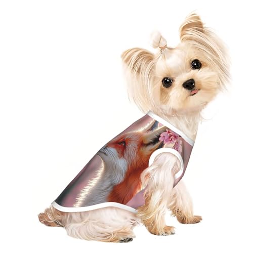 The Fox of Spring Haustier-T-Shirts für Hunde, weiche und atmungsaktive Hundekleidung, einfaches An- und Ausziehen, geeignet für kleine Haustiere The Fox of Spring Haustier-T-Shirts für Hunde, weiche und atmungsaktive Hundekleidung, einfaches An- und Ausziehen, geeignet für kleine Haustiere von UYHhgqw