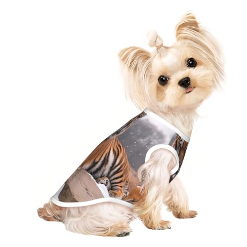 The Northeast Tiger Ruhe-Haustier-T-Shirts für Hunde, weiche und atmungsaktive Hundekleidung, einfaches An- und Ausziehen, geeignet für kleine Haustiere The Northeast Tiger Ruhe-Haustier-T-Shirts für Hunde, weiche und atmungsaktive Hundekleidung, einfaches An- und Ausziehen, geeignet für kleine Haustiere von UYHhgqw