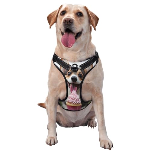 The Puppy Eats Ice Cream Hundegeschirr für kleine, mittelgroße und große Hunde – reflektierende Riemen, verstellbare Passform mit Schnellverschluss-Schnallen The Puppy Eats Ice Cream Hundegeschirr für kleine, mittelgroße und große Hunde – reflektierende Riemen, verstellbare Passform mit Schnellverschluss-Schnallen von UYHhgqw