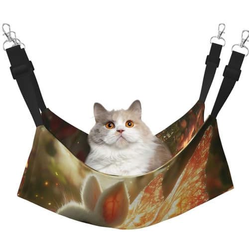 UYHhgqw Angel Rabbit Haustier-Hängematte, Samt-Hängematte für Katzen, verstellbare Gurte mit Metallhaken, perfekt für kleine Haustiere UYHhgqw Angel Rabbit Haustier-Hängematte, Samt-Hängematte für Katzen, verstellbare Gurte mit Metallhaken, perfekt für kleine Haustiere von UYHhgqw