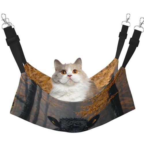 UYHhgqw Black Bull Haustier-Hängematte, Samt-Hängematte für Katzen, verstellbare Gurte mit Metallhaken, perfekt für kleine Haustiere UYHhgqw Black Bull Haustier-Hängematte, Samt-Hängematte für Katzen, verstellbare Gurte mit Metallhaken, perfekt für kleine Haustiere von UYHhgqw