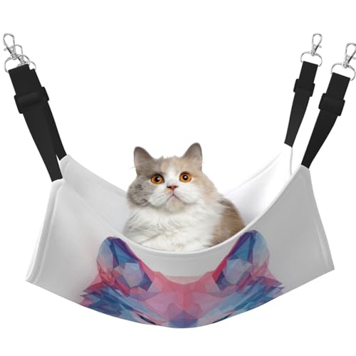 UYHhgqw Bunte Haustier-Hängematte mit Wolfskopf, Samt, verstellbare Gurte mit Metallhaken, perfekt für kleine Haustiere UYHhgqw Bunte Haustier-Hängematte mit Wolfskopf, Samt, verstellbare Gurte mit Metallhaken, perfekt für kleine Haustiere von UYHhgqw