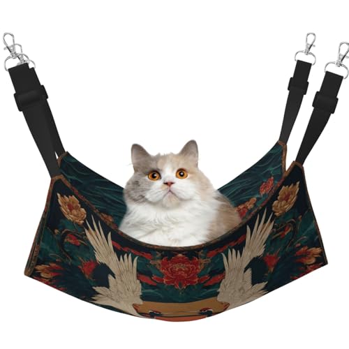 UYHhgqw Crane Haustier-Hängematte, Samt-Hängematte für Katzen, verstellbare Gurte mit Metallhaken, perfekt für kleine Haustiere von UYHhgqw