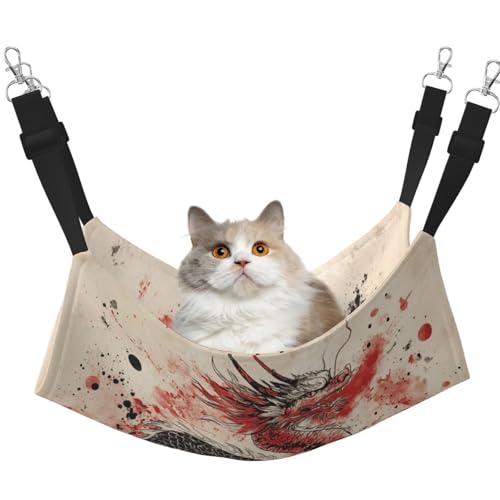 UYHhgqw Dragon's Anger Haustier-Hängematte, Samt-Hängematte für Katzen, verstellbare Gurte mit Metallhaken, perfekt für kleine Haustiere UYHhgqw Dragon's Anger Haustier-Hängematte, Samt-Hängematte für Katzen, verstellbare Gurte mit Metallhaken, perfekt für kleine Haustiere von UYHhgqw