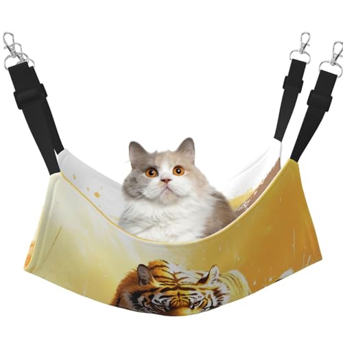 UYHhgqw Fierce Northeast Tiger Haustier-Hängematte, Samt-Katzenbett-Hängematte, verstellbare Gurte mit Metallhaken, perfekt für kleine Haustiere UYHhgqw Fierce Northeast Tiger Haustier-Hängematte, Samt-Katzenbett-Hängematte, verstellbare Gurte mit Metallhaken, perfekt für kleine Haustiere von UYHhgqw