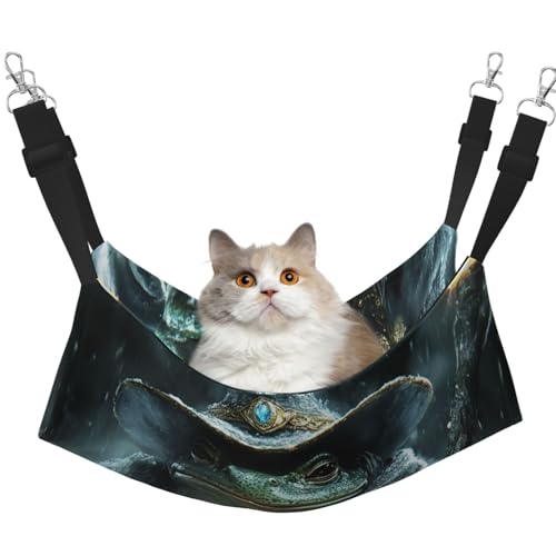 UYHhgqw Frosch Zauberer Haustier-Hängematte, Samt-Hängematte für Katzen, verstellbare Gurte mit Metallhaken, perfekt für kleine Haustiere UYHhgqw Frosch Zauberer Haustier-Hängematte, Samt-Hängematte für Katzen, verstellbare Gurte mit Metallhaken, perfekt für kleine Haustiere von UYHhgqw