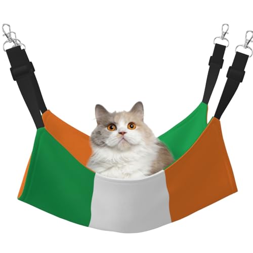 UYHhgqw Hängematte mit irischer Flagge, Samt, Katzenbett, verstellbare Gurte mit Metallhaken, perfekt für kleine Haustiere UYHhgqw Hängematte mit irischer Flagge, Samt, Katzenbett, verstellbare Gurte mit Metallhaken, perfekt für kleine Haustiere von UYHhgqw