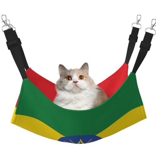 UYHhgqw Haustier-Hängematte mit Äthiopien-Flagge, Samt, verstellbare Gurte mit Metallhaken, perfekt für kleine Haustiere UYHhgqw Haustier-Hängematte mit Äthiopien-Flagge, Samt, verstellbare Gurte mit Metallhaken, perfekt für kleine Haustiere von UYHhgqw
