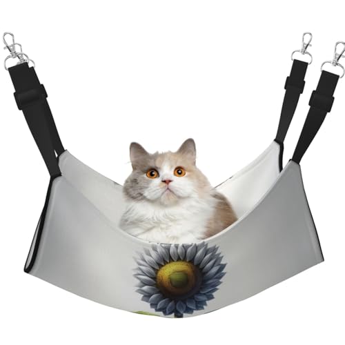 UYHhgqw Haustier-Hängematte mit Anime-Textur, Sonnenblumen-Motiv, Samt, verstellbare Gurte mit Metallhaken, perfekt für kleine Haustiere UYHhgqw Haustier-Hängematte mit Anime-Textur, Sonnenblumen-Motiv, Samt, verstellbare Gurte mit Metallhaken, perfekt für kleine Haustiere von UYHhgqw