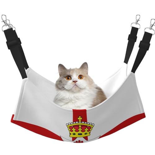 UYHhgqw Haustier-Hängematte mit Flagge Nordirlands, Samt, verstellbare Gurte mit Metallhaken, perfekt für kleine Haustiere UYHhgqw Haustier-Hängematte mit Flagge Nordirlands, Samt, verstellbare Gurte mit Metallhaken, perfekt für kleine Haustiere von UYHhgqw