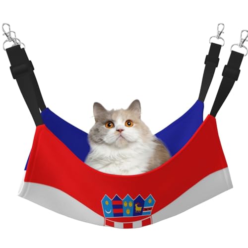UYHhgqw Haustier-Hängematte mit Flagge der Republik Kroatien, Samt, verstellbare Gurte mit Metallhaken, perfekt für kleine Haustiere UYHhgqw Haustier-Hängematte mit Flagge der Republik Kroatien, Samt, verstellbare Gurte mit Metallhaken, perfekt für kleine Haustiere von UYHhgqw
