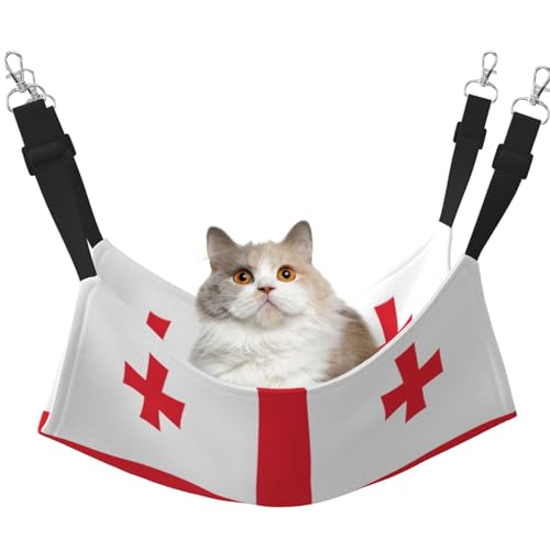 UYHhgqw Haustier-Hängematte mit Flagge von Georgia, Samt, verstellbare Gurte mit Metallhaken, perfekt für kleine Haustiere UYHhgqw Haustier-Hängematte mit Flagge von Georgia, Samt, verstellbare Gurte mit Metallhaken, perfekt für kleine Haustiere von UYHhgqw