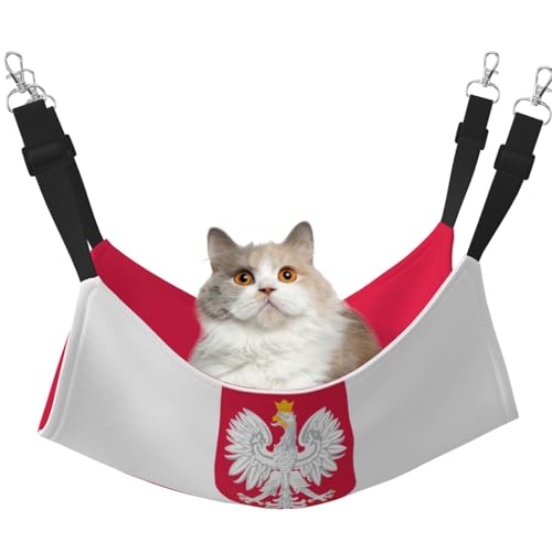 UYHhgqw Haustier-Hängematte mit Flagge von Polen, Samt, verstellbare Gurte mit Metallhaken, perfekt für kleine Haustiere UYHhgqw Haustier-Hängematte mit Flagge von Polen, Samt, verstellbare Gurte mit Metallhaken, perfekt für kleine Haustiere von UYHhgqw