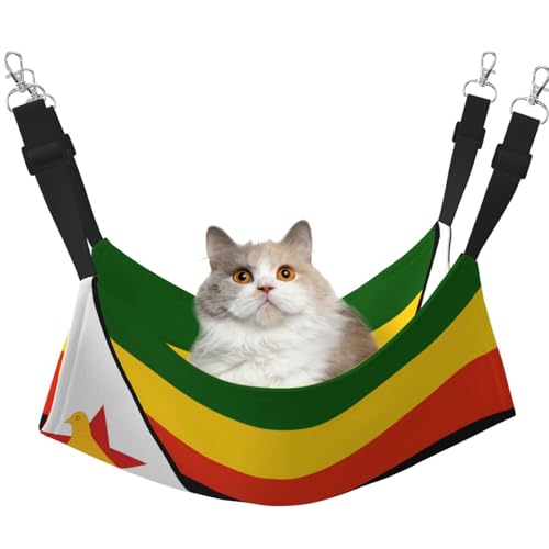 UYHhgqw Haustier-Hängematte mit Flagge von Simbabwe, Samt, verstellbare Gurte mit Metallhaken, perfekt für kleine Haustiere UYHhgqw Haustier-Hängematte mit Flagge von Simbabwe, Samt, verstellbare Gurte mit Metallhaken, perfekt für kleine Haustiere von UYHhgqw