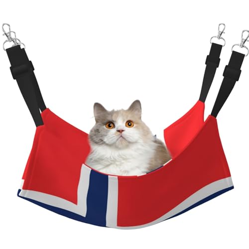 UYHhgqw Haustier-Hängematte mit norwegischer Flagge, Samt-Hängematte für Katzen, verstellbare Gurte mit Metallhaken, perfekt für kleine Haustiere UYHhgqw Haustier-Hängematte mit norwegischer Flagge, Samt-Hängematte für Katzen, verstellbare Gurte mit Metallhaken, perfekt für kleine Haustiere von UYHhgqw