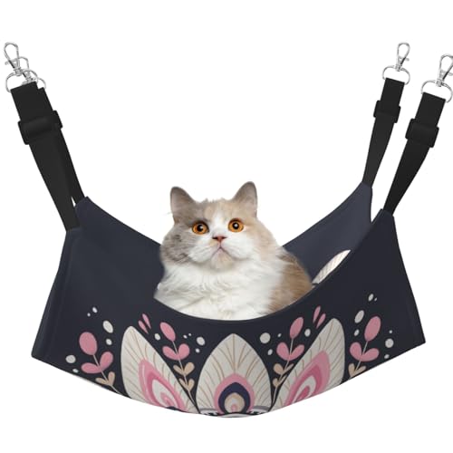 UYHhgqw Mandala-Meditations-Haustier-Hängematte, Samt-Hängematte für Katzen, verstellbare Gurte mit Metallhaken, perfekt für kleine Haustiere von UYHhgqw