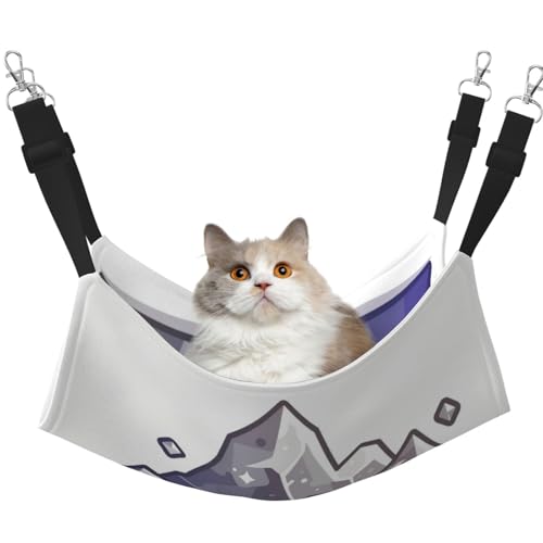 UYHhgqw Mountain Silhouette Haustier-Hängematte, Samt-Hängematte für Katzen, verstellbare Gurte mit Metallhaken, perfekt für kleine Haustiere UYHhgqw Mountain Silhouette Haustier-Hängematte, Samt-Hängematte für Katzen, verstellbare Gurte mit Metallhaken, perfekt für kleine Haustiere von UYHhgqw