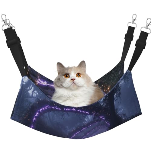 UYHhgqw Neon Vine Haustier-Hängematte, Samt-Hängematte für Katzen, verstellbare Gurte mit Metallhaken, perfekt für kleine Haustiere UYHhgqw Neon Vine Haustier-Hängematte, Samt-Hängematte für Katzen, verstellbare Gurte mit Metallhaken, perfekt für kleine Haustiere von UYHhgqw