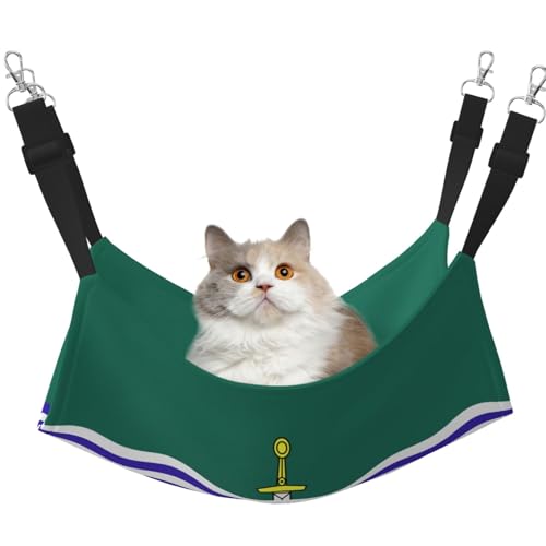 UYHhgqw Peterborough Haustier-Hängematte mit Flagge, Samt, Katzenbett, verstellbare Gurte mit Metallhaken, perfekt für kleine Haustiere UYHhgqw Peterborough Haustier-Hängematte mit Flagge, Samt, Katzenbett, verstellbare Gurte mit Metallhaken, perfekt für kleine Haustiere von UYHhgqw