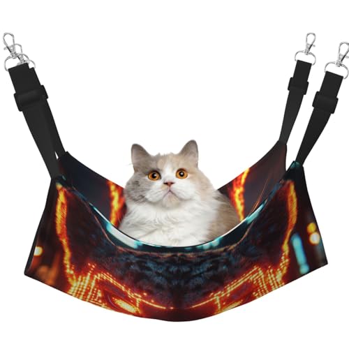 UYHhgqw Punk-Hängematte, leuchtende Hängematte für Hunde, Samt, Katzenbett, verstellbare Gurte mit Metallhaken, perfekt für kleine Haustiere UYHhgqw Punk-Hängematte, leuchtende Hängematte für Hunde, Samt, Katzenbett, verstellbare Gurte mit Metallhaken, perfekt für kleine Haustiere von UYHhgqw
