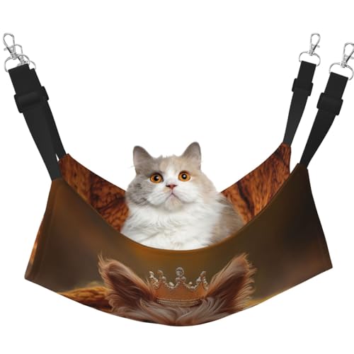 UYHhgqw The Crown Hunde-Hängematte für Haustiere, Samt-Katzenbett, verstellbare Gurte mit Metallhaken, perfekt für kleine Haustiere UYHhgqw The Crown Hunde-Hängematte für Haustiere, Samt-Katzenbett, verstellbare Gurte mit Metallhaken, perfekt für kleine Haustiere von UYHhgqw