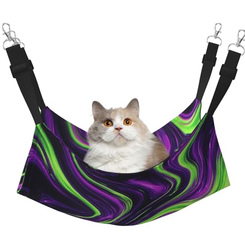 UYHhgqw The Mystery of Color Haustier-Hängematte, Samt-Hängematte für Katzen, verstellbare Gurte mit Metallhaken, perfekt für kleine Haustiere von UYHhgqw