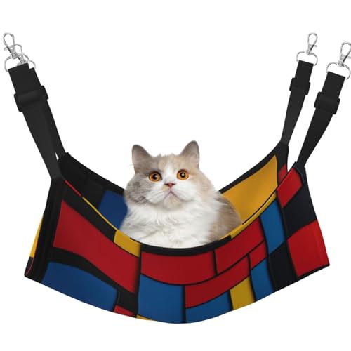 UYHhgqw The Temptation Of Color Haustier-Hängematte, Samt-Katzenbett-Hängematte, verstellbare Gurte mit Metallhaken, perfekt für kleine Haustiere von UYHhgqw