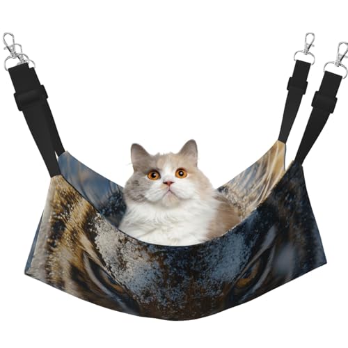UYHhgqw Tiger's Gaze Haustier-Hängematte, Samt-Hängematte für Katzen, verstellbare Gurte mit Metallhaken, perfekt für kleine Haustiere von UYHhgqw