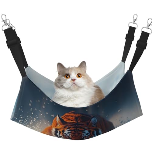 UYHhgqw Tigers in Hunting Haustier-Hängematte, Samt-Hängematte für Katzen, verstellbare Gurte mit Metallhaken, perfekt für kleine Haustiere UYHhgqw Tigers in Hunting Haustier-Hängematte, Samt-Hängematte für Katzen, verstellbare Gurte mit Metallhaken, perfekt für kleine Haustiere von UYHhgqw