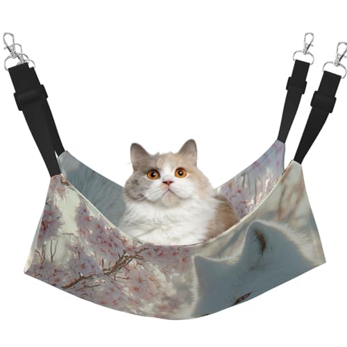 UYHhgqw White Fox Haustier-Hängematte, Samt-Hängematte für Katzen, verstellbare Gurte mit Metallhaken, perfekt für kleine Haustiere UYHhgqw White Fox Haustier-Hängematte, Samt-Hängematte für Katzen, verstellbare Gurte mit Metallhaken, perfekt für kleine Haustiere von UYHhgqw