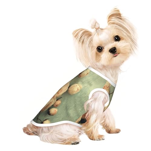 Wasserfarben-T-Shirt für Hunde, Pfingstrosen, weiche und atmungsaktive Hundekleidung, einfaches An- und Ausziehen, geeignet für kleine Haustiere Wasserfarben-T-Shirt für Hunde, Pfingstrosen, weiche und atmungsaktive Hundekleidung, einfaches An- und Ausziehen, geeignet für kleine Haustiere von UYHhgqw