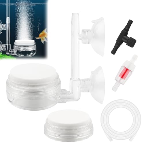 UYUYong Sauerstoff Diffusor U-Pipe Nano Bubble Stone Kit mit Steuerventil Saugnäpfe Ersatzscheibe Rückschlagventil Leiser Blasenstein für gelösten Sauerstoff Lässt Tiny Bubbles Aquarium Hydroponic UYUYong Sauerstoff Diffusor U-Pipe Nano Bubble Stone Kit mit Steuerventil Saugnäpfe Ersatzscheibe Rückschlagventil Leiser Blasenstein für gelösten Sauerstoff Lässt Tiny Bubbles Aquarium Hydroponic von UYUYong