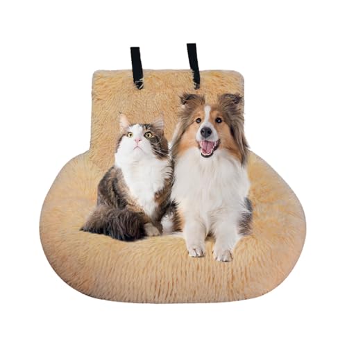 Autositz Hundebett, Kuscheliges & Sicherheits-Reisebett für Hunde und Katzen,Weiches, Atmungsaktives Material, Leicht zu Reinigen, Für Kleine und Mittelgroße Hunde (A-m) von UZQAFG