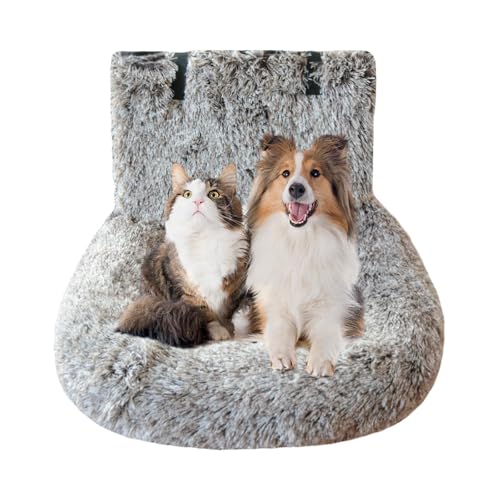 Autositz Hundebett, Kuscheliges & Sicherheits-Reisebett für Hunde und Katzen,Weiches, Atmungsaktives Material, Leicht zu Reinigen, Für Kleine und Mittelgroße Hunde (B-m) von UZQAFG