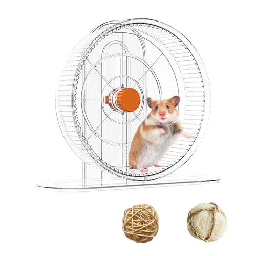 Hamsterrad - Leises Laufrad für Hamster, Geräuscharmes Hamsterlaufrad aus PP-Kunststoff für Hamster & Kleintiere (D) von UZQAFG