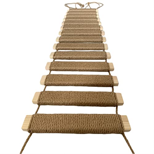 Katzenleiter – Klettergerüst zum Kratzen – DIY Haustiermöbel Spielzeug für natürliche Klettergewohnheiten – Spielen und Trainieren (B-100CM, Sisalhanf) von UZQAFG