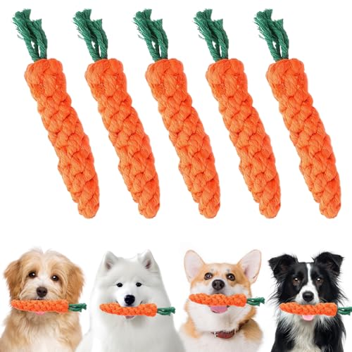 UZSUZZ 5 Stück Hundespielzeug Karotte Kauspielzeug Welpen Geflochten Seil Spielzeug Hund für Interaktives Interaktives Hundespielzeug Für Mittelgroße Hunde und Welpen UZSUZZ 5 Stück Hundespielzeug Karotte Kauspielzeug Welpen Geflochten Seil Spielzeug Hund für Interaktives Interaktives Hundespielzeug Für Mittelgroße Hunde und Welpen von UZSUZZ