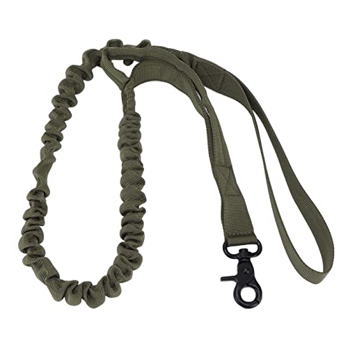 Uadme Militärleine für Hunde, verschleißfeste Nylon-Leine mit Elastizität für einfache Kontrolle, robuste Haustierversorgung, 1,5 m lang, Grün von Uadme