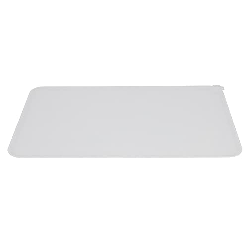 Uadme Silikon Tischset, Auslaufsicher Wasserdicht Rutschfest Haustier Futternapf Matte Grau Haustier Futter Pad Hund Tischset Hund Trinkunterlage 45 x 30 cm von Uadme
