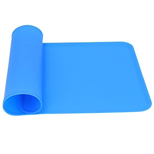Uadme Silikon-Tischset, auslaufsicher, wasserdicht, rutschfest, Haustier-Futternapf-Matte, blau, Hundefutterunterlage, Futternapf-Matte, 45 x 30 cm von Uadme