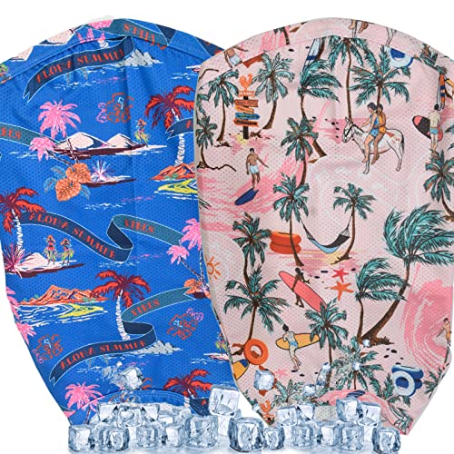 Uadonile Hawaii-Hemden für Hunde, nassbares Wasser, sofortige Kühlung, Air-Mesh-Stoff, Hunde-Kühlshirts, schnell trocknendes Sonnen-T-Shirt für kleine, Hunde-Outfit, 2 Stück von Uadonile