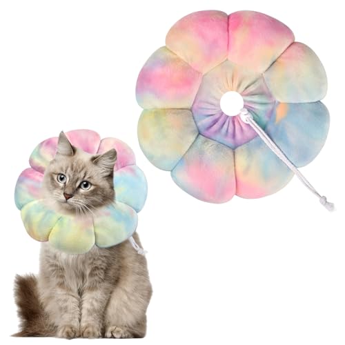 Uadonile Katzenhalsband mit Blumenmuster, verstellbar, weiches elisabethanisches Halsband für Hunde, Genesung, E-Halsband nach Operationen, Genesung, E-Halsband für Kätzchen/Welpen und Katzen, zur Uadonile Katzenhalsband mit Blumenmuster, verstellbar, weiches elisabethanisches Halsband für Hunde, Genesung, E-Halsband nach Operationen, Genesung, E-Halsband für Kätzchen/Welpen und Katzen, zur von Uadonile