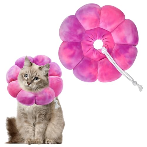 Uadonile Katzenhalsband mit Blumenmuster, verstellbar, weiches elisabethanisches Halsband für Hunde, Genesung, E-Halsband nach Operationen, Genesungs-E-Halsband für Kätzchen/Welpen und Katzen, zur Uadonile Katzenhalsband mit Blumenmuster, verstellbar, weiches elisabethanisches Halsband für Hunde, Genesung, E-Halsband nach Operationen, Genesungs-E-Halsband für Kätzchen/Welpen und Katzen, zur von Uadonile