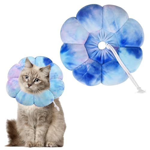 Uadonile Katzenhalsband mit Blumenmuster, verstellbar, weiches elisabethanisches Halsband für Hunde, Genesung, E-Halsband nach Operationen, Genesungs-E-Halsband für Kätzchen/Welpen und Katzen, zur Uadonile Katzenhalsband mit Blumenmuster, verstellbar, weiches elisabethanisches Halsband für Hunde, Genesung, E-Halsband nach Operationen, Genesungs-E-Halsband für Kätzchen/Welpen und Katzen, zur von Uadonile