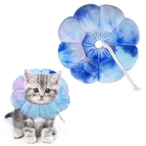 Uadonile Katzenhalsband mit Blumenmuster, verstellbar, weiches elisabethanisches Halsband für Hunde, Genesung, E-Halsband nach Operationen, Genesungs-E-Halsband für Kätzchen/Welpen und Katzen, zur Uadonile Katzenhalsband mit Blumenmuster, verstellbar, weiches elisabethanisches Halsband für Hunde, Genesung, E-Halsband nach Operationen, Genesungs-E-Halsband für Kätzchen/Welpen und Katzen, zur von Uadonile