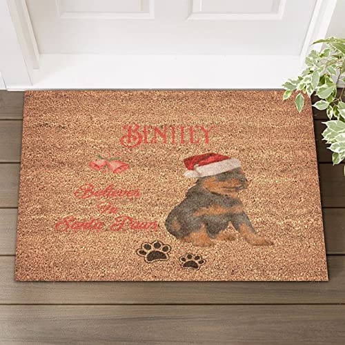 Fußmatte "Merry Christmas", für Hunde, natürliche Kokosnuss-Matte, mit robuster Believe in Santa Paws Kokosfaser, Fußmatte für drinnen und draußen, 40,6 x 61 cm von UanMere