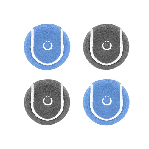 Ubbi Tennis Balls for Dogs, Interactive and Durable Fetch Toys for Medium Dog Breeds, Blue & Charcoal, 4 Pack von Ubbi